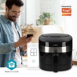 Nedis SmartLife Airfryer XXL - Wi-Fi - 7,2 l - 8 Programma's - Digitale Heteluchtfriteuse - Met App - Zwart — thumbnail 5
