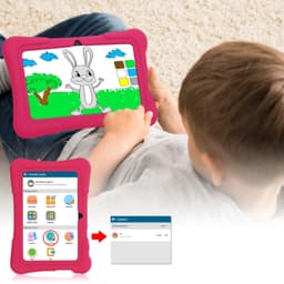 PRITOM Kindertablet – Tablet vanaf 3 jaar – Quad Core Processor - 7 inch Kids Tablet – Andriod 10 – 32 GB – WiFi – Bluetooth – Standaard Educatieve Software Geïnstaleerd – Ontspannend & Leerzaam – Groen — thumbnail 4