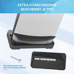 YONO Standaard Horizontaal en Verticaal geschikt voor Playstation 5 SLIM - PS5 Stand 2in1 - Accessoires - Houder - Zwart — thumbnail 8