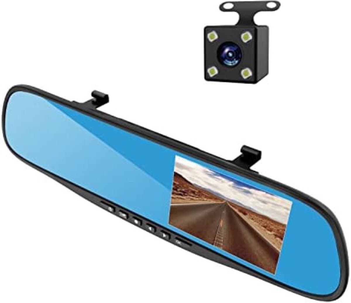 Dual dashcam - Dashcam voor en achter - Auto camera dashcam - Dashcam auto - Dual dashcam voor auto - Zwart — afbeelding 1