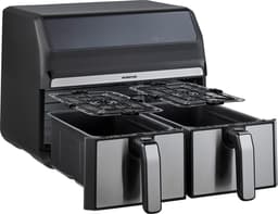 Inventum GF800HLD Dubbele Airfryer XXL - 8L - Dual Cook - Grill- & roosterfunctie - 8 programma's - 80-200 °C - PFAS-vrij - Tot 6 personen - Zwart/RVS — thumbnail 10