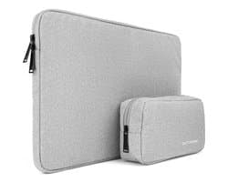 Laptophoes 17 inch - Laptop Sleeve, Tablet Hoes met kabel organizer etui – Grijs
