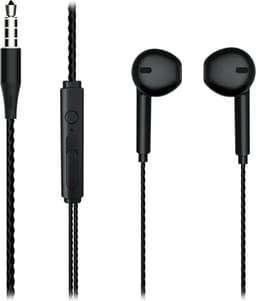 Bedrade oortjes - In Ear Oordopjes - Oortjes met Draad en Microfoon -Extra Bass - 3,5mm Jack Aansluiting - 120cm kabel - Zwart — thumbnail 2
