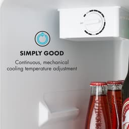 Klarstein Cool Kid - Drankenkoelkast, minikoelkast, minibar, 66 liter inhoud, 109 kWh/jaar, vrijstaand, 45 x 63 x 51 cm (B x H x D), 42 dB, grijs / geborsteld roestvrij staal - 4L - voor Bar - Drankkoelkast - Drankenkoeler — thumbnail 3