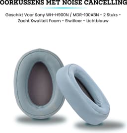Somstyle Oorkussens Geschikt Voor Sony WH-H900N / MDR-100ABN - 2 Stuks - Zacht Schuim - Eiwitleer - Lichtblauw — thumbnail 3