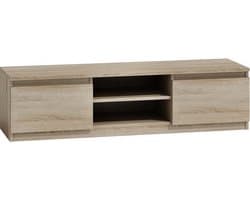 Topeshop RTV140 SONOMA, Eiken, Deeltjes-board, Eiken, Deeltjes-board, 2 schappen, Eiken