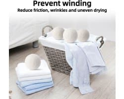 Wollen Drogerballen - 2 Stuks - Wasdrogerballen - Vermindert Droogtijd met 30% - Vermindert Kreukels - Drogerhulpmiddel - Droogballen - Drogergadget - Sneller Drogen - E2.1