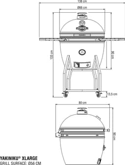 YAKINIKU Kamado - LARGE BASIC SOLO - 19 inch - 49 cm Grilloppervlak - 6-8 Personen - Zonder Onderstel — thumbnail 2