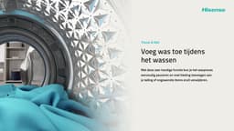 Hisense 3S Serie WF3S8043BW3/BLX - Wasmachine met Energielabel A -30% - 8kg - 72dB (A) - Steam Wash -1400 toeren - Power Wash 49' - ConnectLife - Inhoud Trommel 54 Liter — thumbnail 9