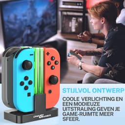 OneGamer® - Oplader voor Nintendo Switch Joy-Con - Oplaadstation - OLED Model Verenigbaar - LED Indicatie - Draagbaar — thumbnail 4
