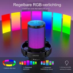 Maono DGM20 - USB RGB Streaming Microfoon met Ruisonderdrukking - Gaming - Podcast - Geschikt voor PS5 / PS4 / PC / Windows / iPhone / Android - Touch Mute Knop - Popfilter — thumbnail 4