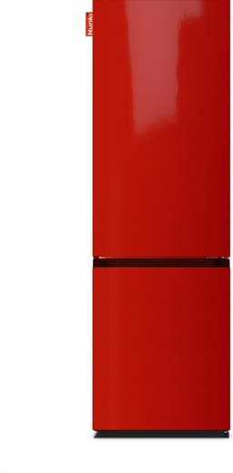 NUNKI LARGECOMBINF-FRED Combi Bottom Koelkast, D, 182+71l, Hot Rod Red Gloss Front — thumbnail 1
