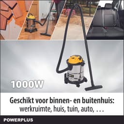 Powerplus elektrische stofzuiger nat-droog POWX322 - 1000W stofzuiger auto, tapijt, zuig- & blaasfunctie - 15l tank - met 3 acc. — thumbnail 3