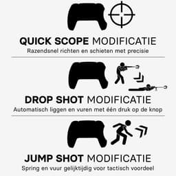 CS Rapid Fire Controller geschikt voor PlayStation 5 (PS5) + PC - Accessoires geschikt voor SCUF Gaming - eSports MOD met o.a. Rapid Fire, Drop Shop, Quick Scope & Jump Shot - Wit — thumbnail 3