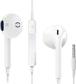 In-Ear Oordopjes met 3.5mm Jack - Oortjes met Draad en Microfoon voor Telefoon / Tablet / Laptop / Smartphone / GSM — thumbnail 1