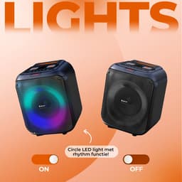 Denver Bluetooth Speaker Party Box - Discolichten - Partybox - Incl. Afstandsbediening - Microfoon Aansluiting - BPS250 — thumbnail 5