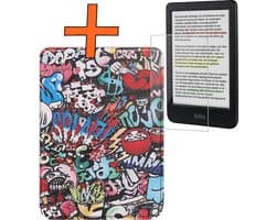 Hoesje Geschikt voor Kobo Clara Colour Hoes Book Case - Hoes Geschikt voor Kobo Clara Colour Hoesje Book Cover Met Screenprotector - Graffity