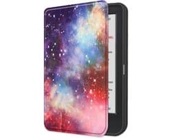 Hoes Geschikt voor Kobo Clara Colour Hoesje Bookcase Cover Book Case Hoes Sleepcover - Galaxy