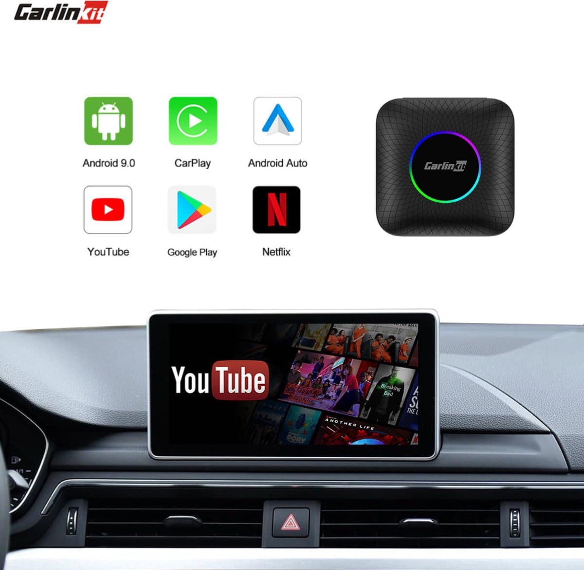 Carlinkit T-Box Ambient CarPlay | 8GB + 128GB | Netflix & Youtube — afbeelding 1