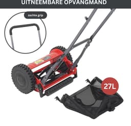 STAHLMANN RoyalCut Handmaaier Kooimaaier - Grasmaaier met 40 of 30 cm Maaibreedte, 27 liter Grasopvangbak, 4-traps Maaihoogteverstelling - Handmatige Grasmaaier Kooimesmaaier - Stil en Milieuvriendelijk — thumbnail 5