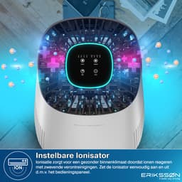 Erikssøn Luchtreiniger Elite - HEPA-14 Filter - Wit - 240 m3/u - Vermindert Stof En Pollen - Met Hepa Filter - Met Ionisator - Air Purifier - Clean Air — thumbnail 7