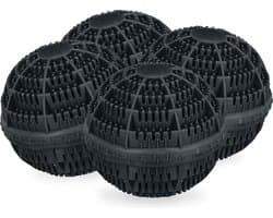 wasbol set van 4 - voor wasmachine - tot 90°C - tot 1000 wasbeurten - zwart
