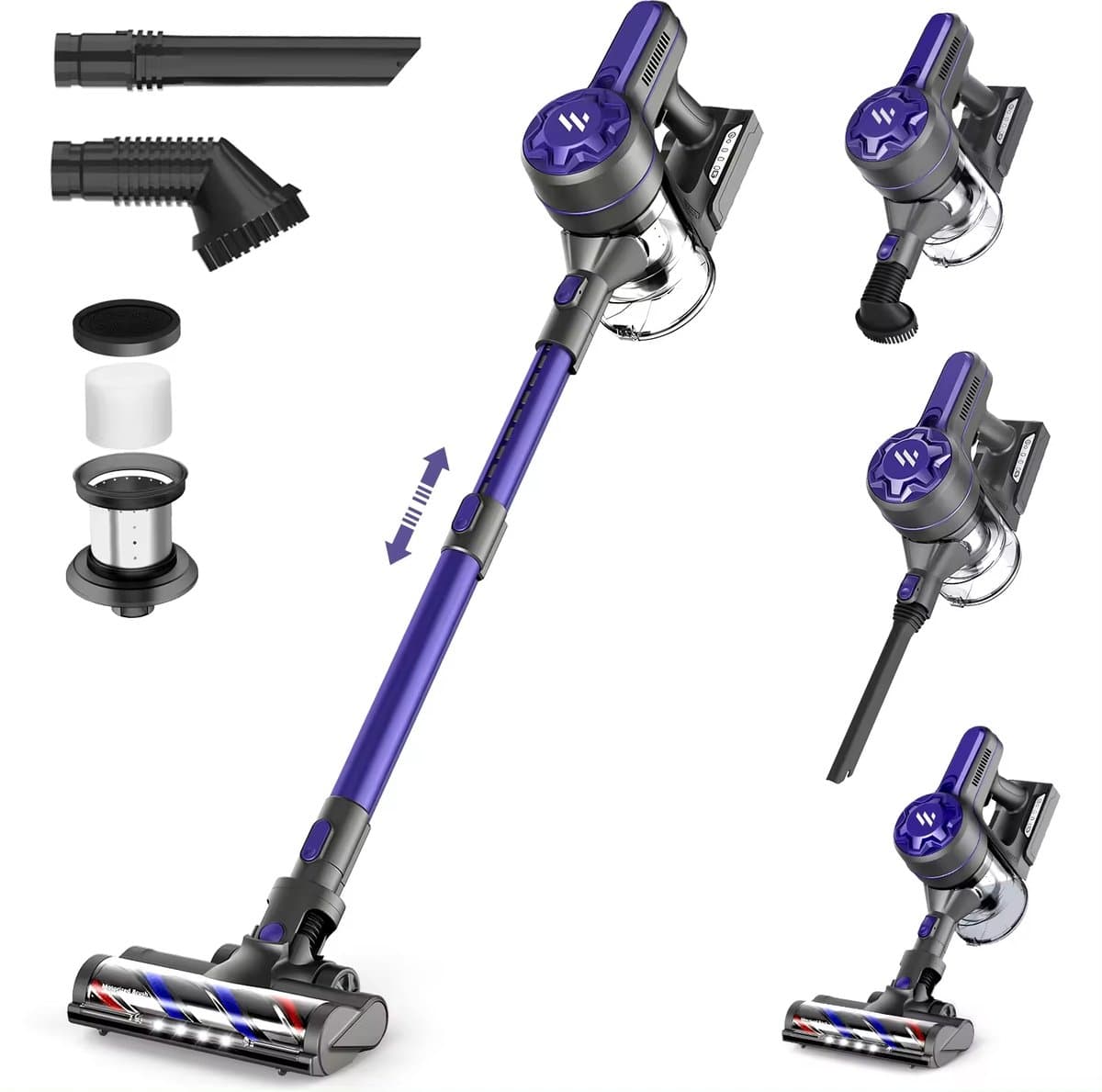 John Yarock Steelstofzuiger Draadloos - Zonder Zak - Op Accu - 4-in-1 - Op Batterij - 180W - Vacuum Cleaner - Draadloze stofzuiger — afbeelding 1