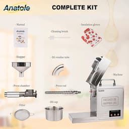 Olie Persmachine Elektrische Zaad Olie Maker Rvs 820W Automatische Keuken Olie Extractor voor Commerciële Thuisgebruik 220V UK Plug — thumbnail 3