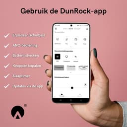 DunRock® Halo koptelefoon met ANC en multipoint - Met DunRock App voor je smartphone - draadloze bluetooth koptelefoon - met filter microfoons — thumbnail 19