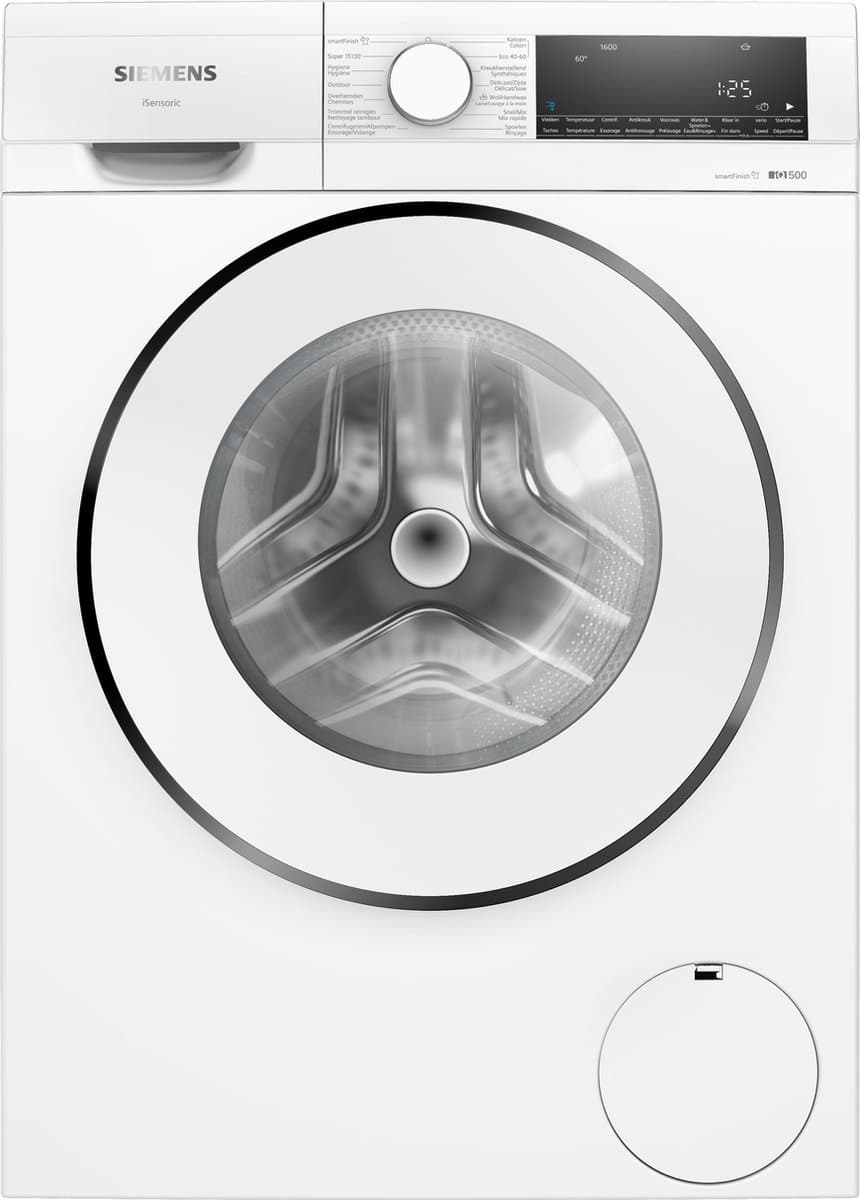 Siemens WG46G2Z0FG - iQ500 - Wasmachine met stoom - 9 kg - 1600 rpm - Energielabel A - smartFinish: vermindert kreukels tot 50% - speedPack L: verkort wasprogramma's met varioSpeedNL/FR display — afbeelding 1