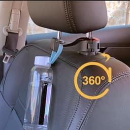 Auto Hoofdsteun Haak, 2 in 1 Auto Hoofdsteun Verborgen Haak, Auto Zetel Terug Haken Met Telefoon - Houder Auto Achterbank Organisator - Zware Opslag Haken Voor Tassen Fles — thumbnail 2