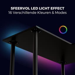 GAME HERO® Saint Pro Hoekbureau Gaming Links Game Bureau Met LED verlichting - USB Hub - 197 x 132 cm - Zwart — thumbnail 3