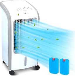 Luxe Mobiele Airco zonder Afvoer – 2 in 1 Design – Luchtkoeler – Verdamping – Extra Duurzaam – Voor Slaapkamer, Kantoor, Woonkamer – 80W — thumbnail 1