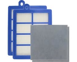 2x HEPA en 2x invoer filter set geschikt voor Philips Performer Expert, Silent, PerformerPro - Vervanging onderdeel