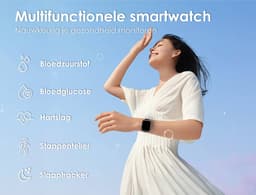 Voltic® Smartwatch Zwart - Dames & Heren Sporthorloge - Android & iOS - Waterdicht Horloge - Sport & Gezondheidstracker - 47mm — thumbnail 4