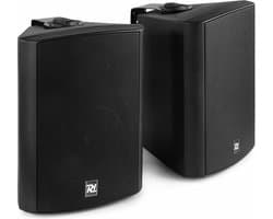 Speakerset Bluetooth - Power Dynamics DS65MB - Met mp3 speler en muurbeugels - Zwart