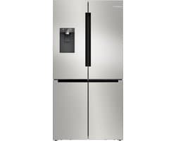 Bosch KFD96APEA - Serie 6 - Amerikaanse koelkast - French door - No Frost - nooit meer ontdooien - IJs- en waterdispenser met vaste wateraansluiting - VitaFresh XXL 0°C: houd etenswaren langer vers met extra ruime vershoudlades - RVS
