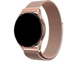 Stravo Smartwatch Milanees bandje 22mm - Roze Goud - Luxe Milanees horlogebandje geschikt voor Samsung Galaxy Watch 1 46mm / Galaxy Watch 3 45mm / Gear S3 Classic & Frontier - Amazfit GTR 47mm / GTR 2 / GTR 3 - OnePlus Watch / Garmin / Huawei