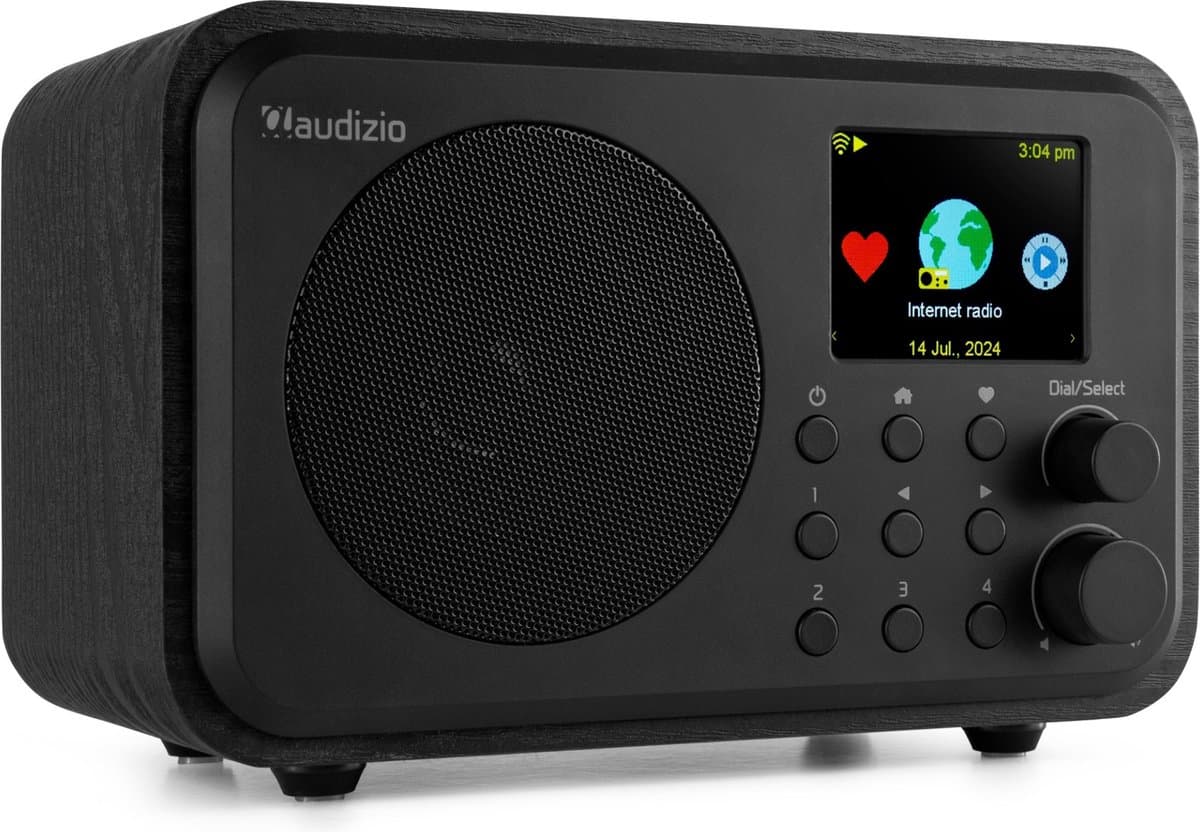 DAB radio - Audizio Vicenza - DAB / DAB+ en Internet radio met Bluetooth - WIFI - Accu - Zwart — afbeelding 1