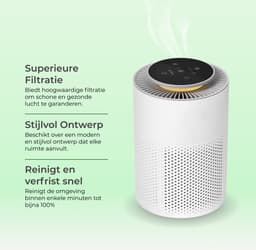 Ayma&Co Pure Air Pro | HEPA13 Filtersysteem - 80m² - Tegen Stofdeeltjes, Pollen, Schimmelsporen, Bacteriën, Virussen, Rookdeeltjes, Hooikoorts- Zeer stil & slaapstand- — thumbnail 6