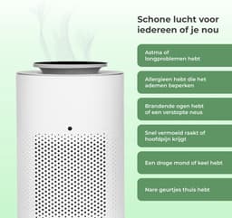 Ayma&Co Pure Air Pro | HEPA13 Filtersysteem - 80m² - Tegen Stofdeeltjes, Pollen, Schimmelsporen, Bacteriën, Virussen, Rookdeeltjes, Hooikoorts- Zeer stil & slaapstand- — thumbnail 9