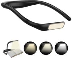 Oplaadbare Leeslamp voor Boeken - Verstelbare Helderheid - Draagbaar en Gemakkelijk te Gebruiken - Langdurige Batterijlevensduur