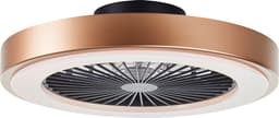 Brilliant Slimline - Plafondventilator - Met verlichting - LED 40W - 3000K-6500K - Dimbaar - Zwart met Goudenrand - Zeer stil — thumbnail 1