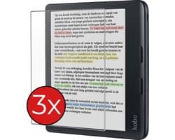 Screenprotector - 3 Stuks - Geschikt voor Kobo Libra Colour - Extra Sterk - Beschermglas - Gehard Glas - Tempered Glass - Screen Protector