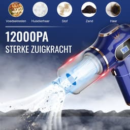 Ferodelli Kruimeldief - Handstofzuiger - Snoerloos - Auto Stofzuiger - Caravan - Car Vacuum Cleaner - Best Verkocht - Draadloos - Blauw — thumbnail 2