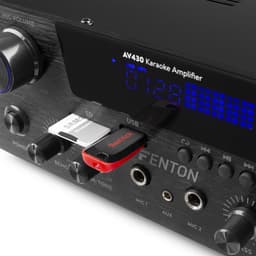 Karaoke versterker met Bluetooth - Fenton AV430B - 600W - 2 microfooningangen met echo - mp3 speler — thumbnail 3