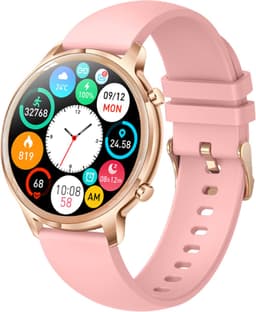 Darenci DARE Smartwatch Sense Pro - Smartwatch dames -Smartwatch heren -Activity Tracker- Touchscreen -Bluetooth bellen -Met extra bandje -Horloge -Stappenteller -Bloeddrukmeter -Verbrande calorieën -Zuurstofmeter -Spatwaterdicht -Roze/Roségoud — thumbnail 2
