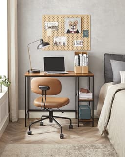 MIRA Home - Bureau - Computertafel - Bruin/Zwart - Hout/Staal - 50 x 100 x 75 cm — thumbnail 3