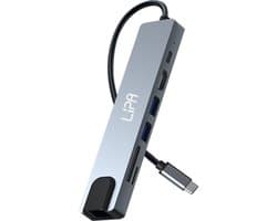 Lipa S8 7 in 1 docking station laptop - Docking station usb c - Docking stations - USB splitter - Usb C - 100W Power Dock opladen apparaten - HDMI 4K - RJ 45 ethernet - SD en MicroSD - Usb 3.0 en Usb 2.0 - Geschikt voor o.a. Apple, Windows, Android