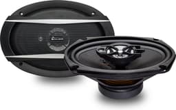 Caliber Auto Speakers - Ø 6x9" ovaal speaker frame - 64 mm Mylar Dome Tweeters - 13mm Piezo Tweeter - 300 Watt Totaal Vermogen - 3-weg Coaxiaal Luidspreker set - inclusief Grill (CDS69G) — thumbnail 1